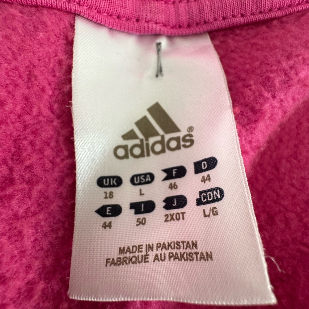 Adidas Women's Pink Zip-Up Hoodie - Picture 2 of 8